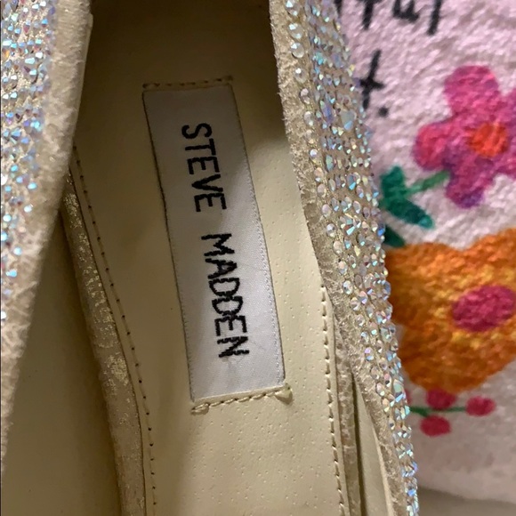 Steve Madden Deevaa Champagne Rhinestones Heels - Picture 12 of 13